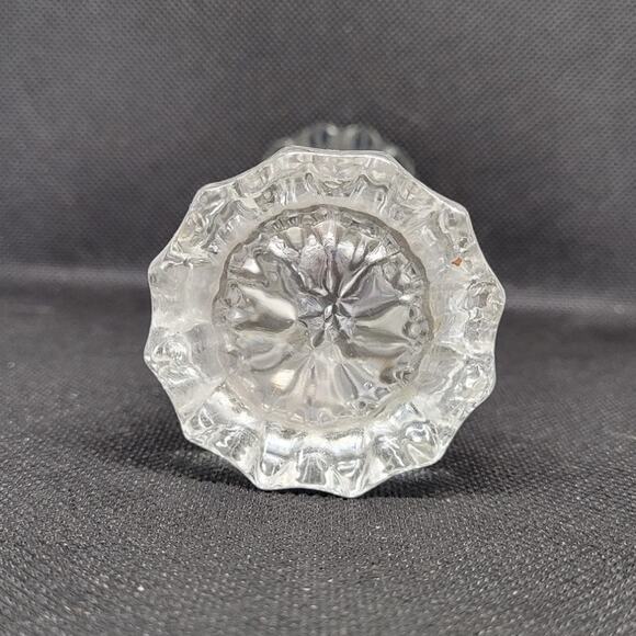 Mid-Century Clear Glass Doorknob Set – Chic Cottagecore Vintage Hardware - Picture 5 of 9